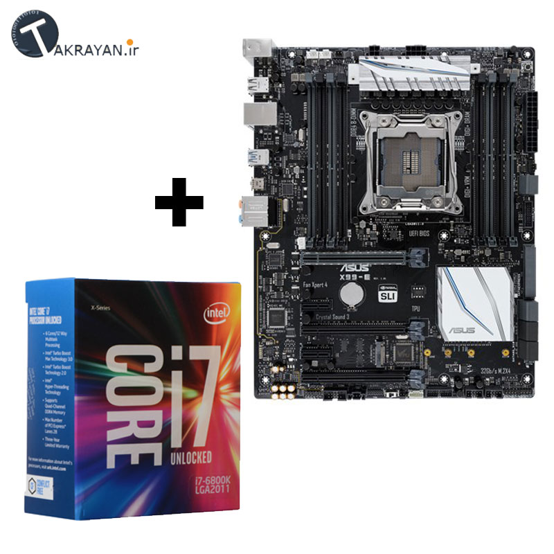 ASUS X99-E Motherboard  Intel Core i7 6800k CPU